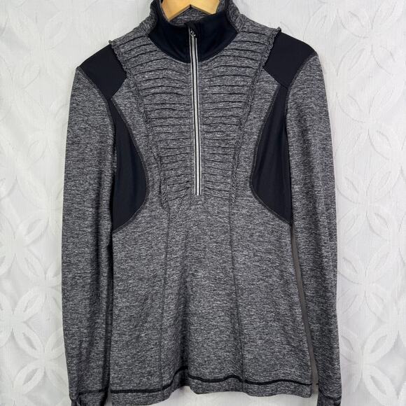 Lululemon Run Your Heart Out Pullover Heathered Black Sweatshirt Size 6 - Picture 3 of 12